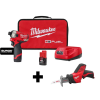 Milwaukee 2551-22-2420-20 M12 FUEL SURGE 12V Lithium-Ion Brushless Cordless 1/4 in. Hex Impact Driver Kit W/ M12 HACKZALL