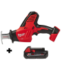 Milwaukee 2625-20-48-11-1820 M18 18-Volt Lithium-Ion Cordless Hackzall Reciprocating Saw with 2.0 Ah Compact Battery