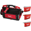 Milwaukee 48-22-8320-48-22-8193 20 in. PACKOUT Tote with Zipper Tool Bags in Multi-Color (3-Pack)