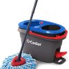 O-Cedar EasyWring RinseClean Microfiber Spin Mop & Bucket Floor Cleaning System, Grey