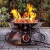 Outland Living Firebowl Outdoor Fire Pit, 21-inch, 58,000 BTU with Fire Pit Cover & Carry Kit, Smokeless Gas Firebowl 