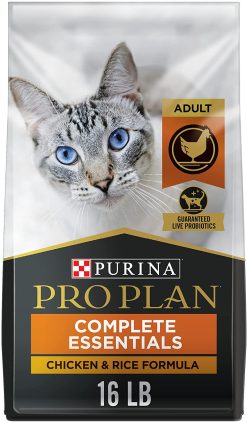 Purina Pro Plan High Protein Dry Cat Food With Probiotics for Cats, Chicken and Rice Formula - 16 lb. Bag