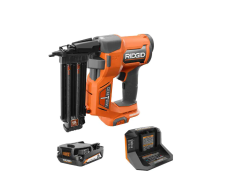 RIDGID R09891B-AC9302 18V Brushless Cordless 18-Gauge 2-1/8 in. Brad Nailer Kit with 18V Lithium-Ion 2.0 Ah Battery and 18V Charger