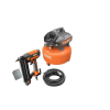 RIDGID R69601FKN 6 Gal. Electric Pancake Air Compressor and Pneumatic 18-Gauge 2-1/8 in. Brad Nailer