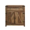 Welwick Designs Barnwood Collection 30 in. Barnwood Accent Cabinet with Barn Doors