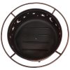 Sunnydaze Decor NB-MS201 29.5-in W Bronze Steel Wood-Burning Fire Pit