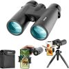 Adorrgon 12x42 HD Binoculars for Adults with Upgraded Phone Adapter, Tripod and Tripod Adapter - Large View Binoculars with Clear Low Light Vision - Waterproof Binoculars for Bird Watching Hunting Travel