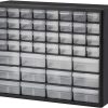 Akro-Mils 10144, 44 Drawer Plastic Parts Storage Hardware and Craft Cabinet, 20-Inch W x 6.37-Inch D x 15.81-Inch H, Black