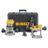 DEWALT DW616PK 11 Amp Corded 1-3/4 Horsepower Fixed Base / Plunge Router Combo Kit