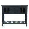 Decor Therapy  Casual Antique Navy Console Table