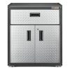 Gladiator  Ready-to-Assemble 3/4 Door GearBox Steel Freestanding Garage Cabinet in Gray (28-in W x 31-in H x 18-in D)