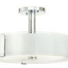 Hampton Bay CP0902 Bourland 14 in. 3-Light Polished Chrome Semi-Flush Mount Kitchen Ceiling Light Fixture