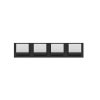 Home Decorators Collection Alberson 24 in. 4-Light Matte Black Integrated LED Bathroom Vanity Light Bar with Frosted Acrylic