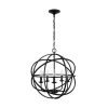 Home Decorators Collection KB 55607 Sarolta Sands 5-Light Black Orb Chandelier for Dining Room