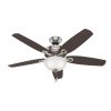 Hunter 53090 Builder Deluxe 52 in. Indoor Brushed Nickel Ceiling Fan with Light Kit