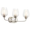 Kichler 45129NICS Valserrano 24-in 3-Light Brushed Nickel Traditional Vanity Light