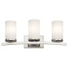 Kichler 45497NI Crosby 23-in 3-Light Brushed Nickel Modern Contemporary Vanity Light