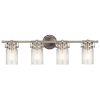 Kichler 45690NI Brinley 32.25-in 4-Light Brushed Nickel Farmhouse Vanity Light