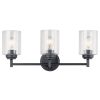 Kichler 45886BK Winslow 21.5-in 3-Light Black Modern/Contemporary Vanity Light (Black)