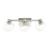 Kichler 45894NI Harmony 24.5-in 3-Light Brushed Nickel Transitional Vanity Light