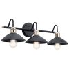 Kichler 45945BK Clyde 26.25-in 3-Light Black Industrial Vanity Light