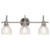 Kichler 45973NI Avery 24-in 3-Light Brushed Nickel Farmhouse Vanity Light