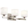 Kichler 55002NI Marette 22.75-in 3-Light Brushed Nickel Modern/Contemporary Vanity Light