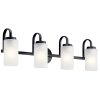 Kichler 55088BK Kennewick 32-in 4-Light Black Traditional Vanity Light