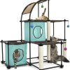 Kitty City Claw Mega Kit 46.75-in Faux Fleece Cat Tree & Condo, Green