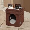 MidWest Curious Cube Cat Condo (Brown Suede)