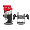 Milwaukee 2723-20-48-10-5601 M18 FUEL 18V Lithium-Ion Brushless Cordless Compact Router w/ Compact Router Plunge Base