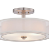 Minka Lavery 4107-84 Parsons Studio 3-Light Brushed Nickel Semi-Flush Mount Light