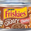 Purina Friskies Gravy Wet Cat Food Extra Gravy Chunky With Chicken in Savory Gravy - (24) 5.5 oz. Cans