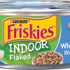 Purina Friskies Indoor Wet Cat Food Indoor Flaked Ocean Whitefish Dinner in Sauce - (24) 5.5 oz. Cans