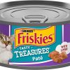 Purina Friskies Pate Wet Cat Food Tasty Treasures With Liver Turkey and Chicken - (24) 5.5 oz. Cans