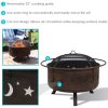 Sunnydaze Decor NB-MS201 29.5-in W Bronze Steel Wood-Burning Fire Pit