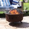 Sunnydaze Decor NB-MS201 29.5-in W Bronze Steel Wood-Burning Fire Pit