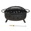 Sunnydaze Decor NB-SMS202 41.5-in W Black Steel Wood-Burning Fire Pit