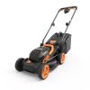 WORX WG779 40-volt 14-in Cordless Electric Lawn Mower 4 Ah (Battery & Charger Included)