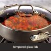 All-Clad HA1 Hard Anodized Nonstick Frying Pan with Lid, 12 Inch Pan Cookware, Medium Grey -