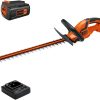 BLACK+DECKER LHT2436 40-Volt Max 24-in Dual Cordless Electric Hedge Trimmer 1.5 Ah (Battery & Charger Included)