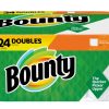 Bounty Paper Towels, White, 12 Double Rolls = 24 Regular Rolls, 12 Ct