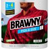 Brawny 44375 Paper Towels, Pick-A-Size, White, 120-Sheets, 2-Pk. - Quantity 12