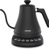 COSORI CO108-NK Electric Kettle Gooseneck with Temperature Control, 5 Presets Electric Tea Kettle & Pour Over Coffee Kettle, Stainless Steel, Ultra Fast, Auto Shutoff Boil-Dry Protection, 0.8L, Matte Black