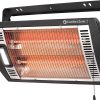 Comfort Zone CZQTV5M Ceiling Mounted Radiant Quartz Heater with Halogen Light Included