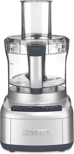 Cuisinart FP-8SV Elemental 8-Cup Food Processor with 350-Watt Motor, Includes Medium to Fine Slicing Discs, Convenient Controls – High, Low, Off and Pulse, Gunmetal