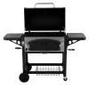 Dyna-Glo DGN576SNC-D Heavy-Duty Extra-Large Dual Chamber Charcoal Grill in Black and Stainless Steel
