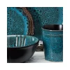 Elama Mystic Waves 16 Piece Dinnerware Set in Turquoise