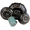 Elama Mystic Waves 16 Piece Dinnerware Set in Turquoise