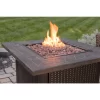 Endless Summer GAD1401M 30 in. W Bronze Finish Steel Base Faux Slate Mantel LP Gas Fire Pit with Electronic Igition and Lava Rocks